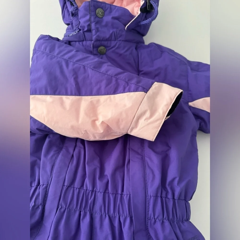 Vintage The Rugged Bear Pink/Purple One Piece Snow Suit Size 2T